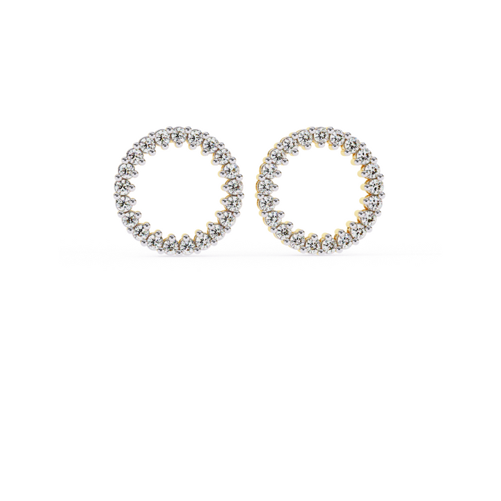 Ethereal Diamond Halo Hoop Earrings