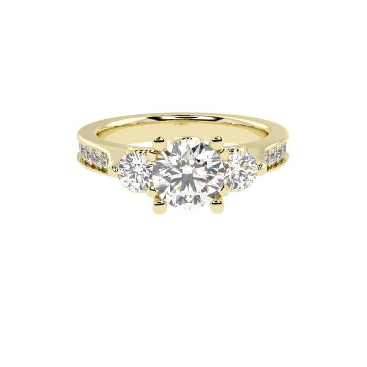 Regalia Three-Stone Diamond Ring
