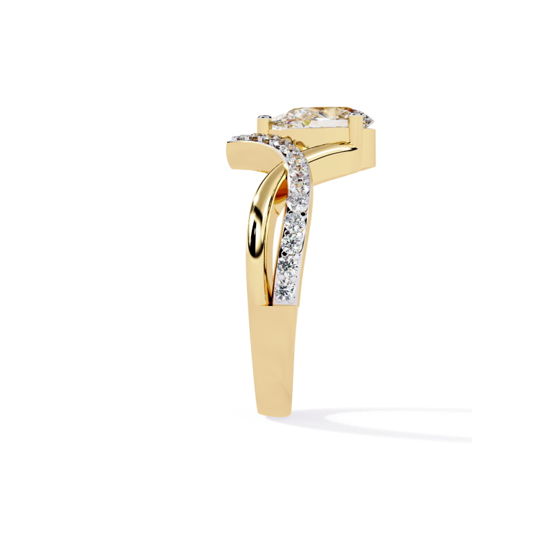 Celestial Crown Pear Diamond Ring