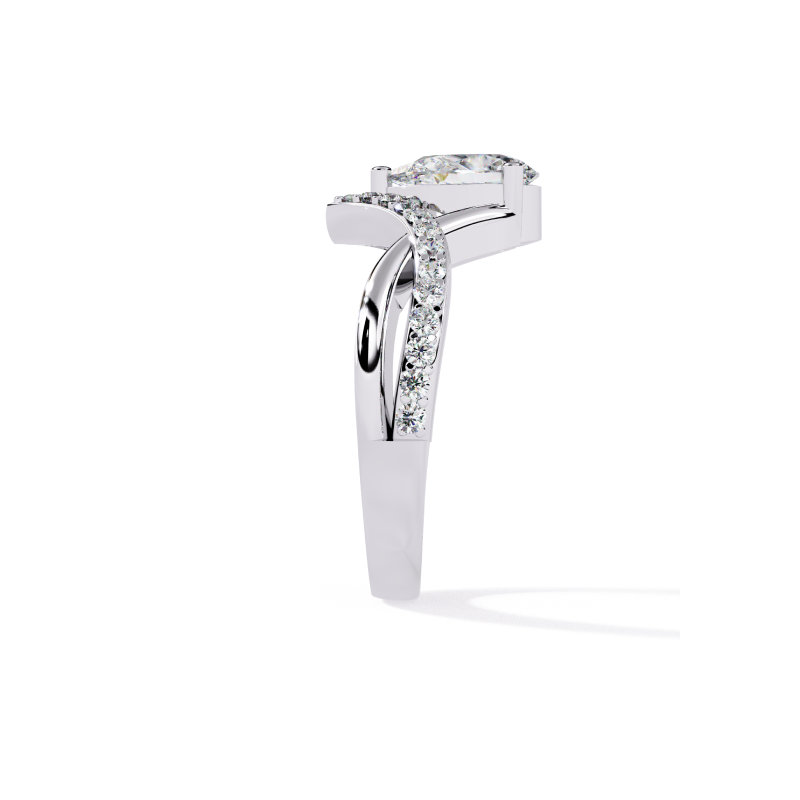 Celestial Crown Pear Diamond Ring